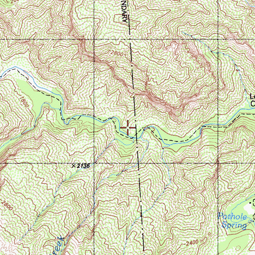 Topographic Map of Hollister Campground, CA