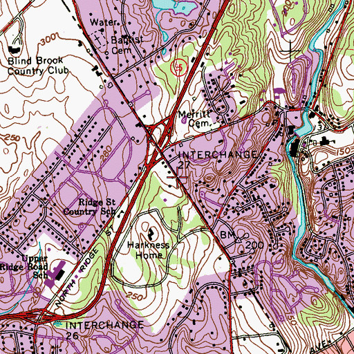 Topographic Map of Rye Brook Fire Department, NY