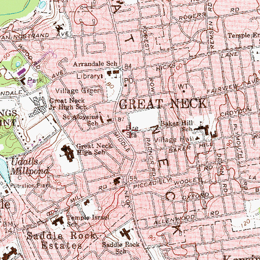 Topographic Map of Alert Engine Hook Ladder and Hose Company 1, NY