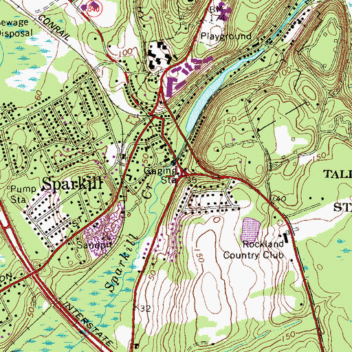 Topographic Map of Sparkill Palisades Fire Department, NY