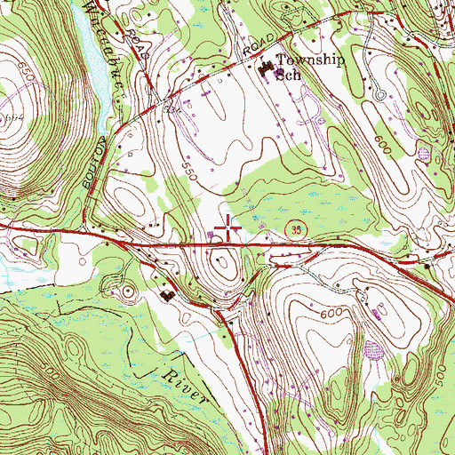 Topographic Map of South Salem Fire Department, NY