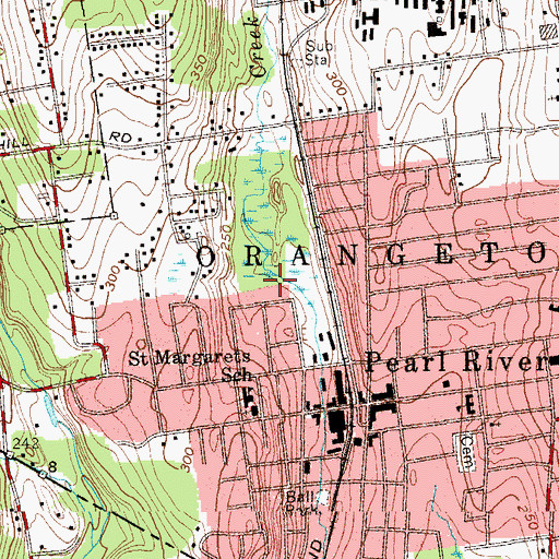 Topographic Map of Pearl River Fire District, NY