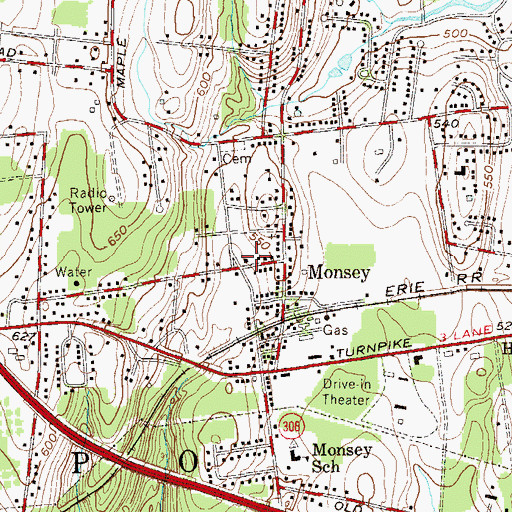 Topographic Map of Brewer Fire Engine Company, NY