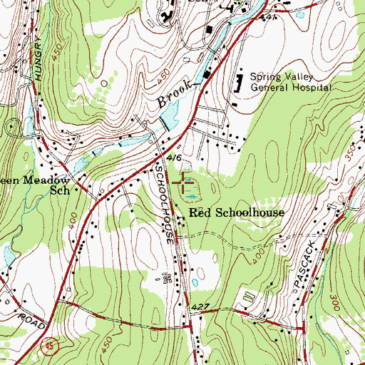 Topographic Map of South Spring Valley Fire District, NY