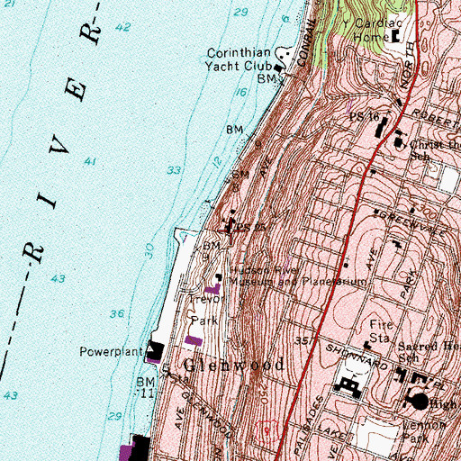 Topographic Map of Yonkers Fire Department Station 8, NY