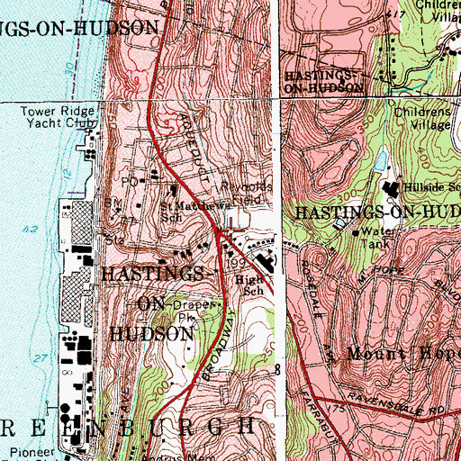 Topographic Map of Saint Matthew's Lutheran Church, NY