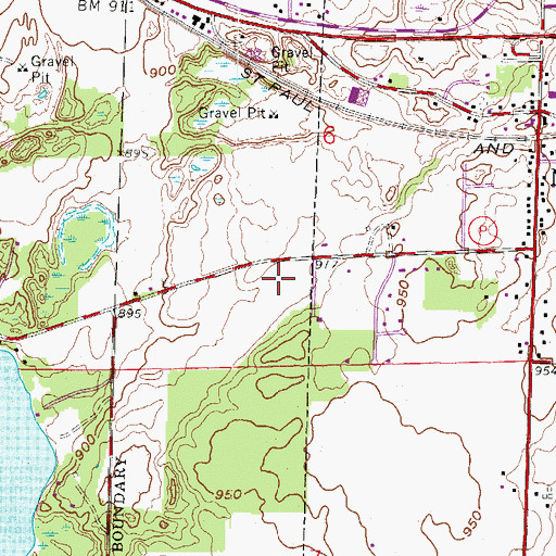 Topographic Map of Nashotah House Theological Seminary School, WI