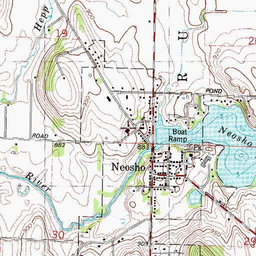 Topographic Map of Lake Country Victory High School, WI
