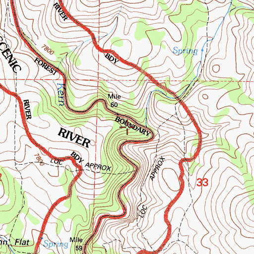 Topographic Map of Honeybee Creek, CA