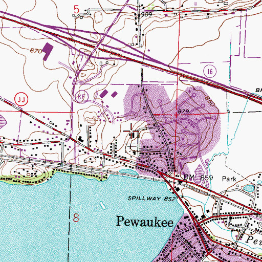 Topographic Map of Queen of Apostles Elementary School, WI
