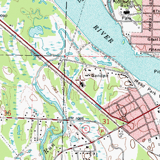 Topographic Map of Stevens Point Christian Academy, WI