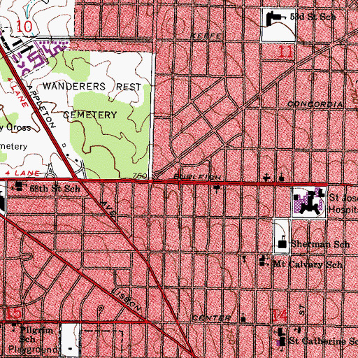 Topographic Map of Family Montessori School, WI