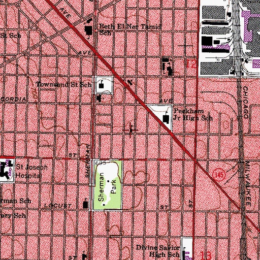 Topographic Map of Family Academy, WI