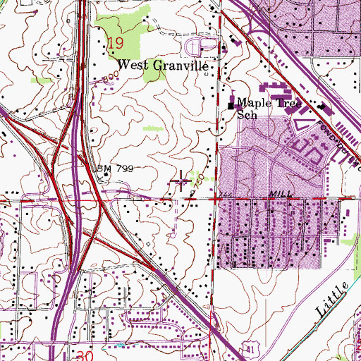 Topographic Map of Milwaukee Seventh - Day Adventist School, WI