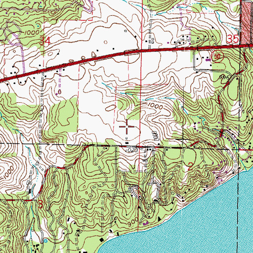 Topographic Map of Woods Elementary School, WI