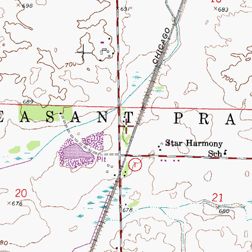 Topographic Map of Lakeview Technology Academy, WI