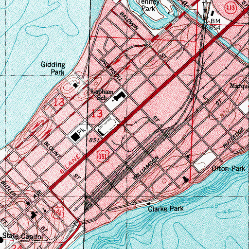 Topographic Map of Sapar Program High School, WI