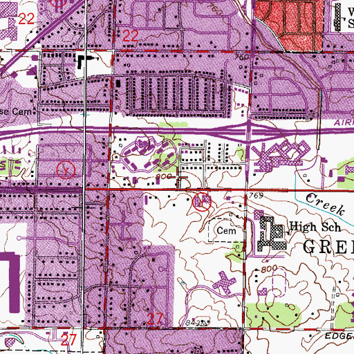 Topographic Map of ITT Technical Institute Greenfield, WI