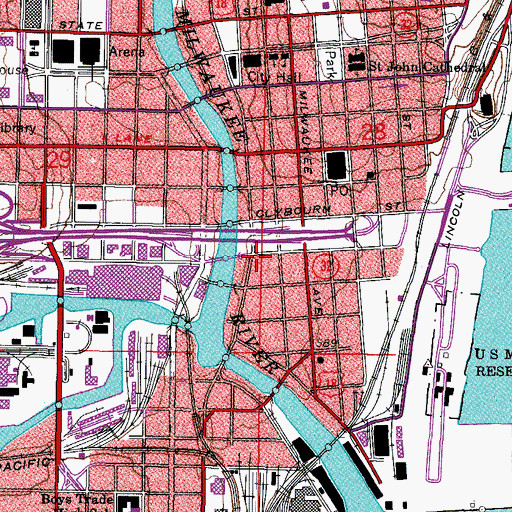 Topographic Map of The Institute of Beauty and Wellness, WI