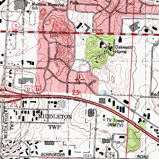 Topographic Map of Empire Beauty School Madison, WI