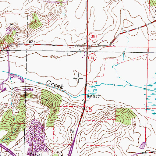 Topographic Map of Mount Zion Christian School, WI