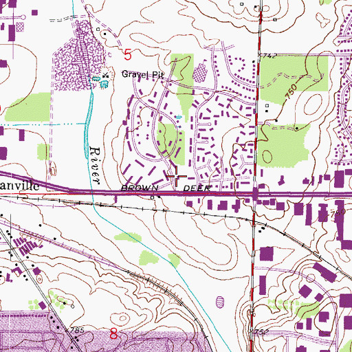 Topographic Map of Risen Savior Lutheran School, WI