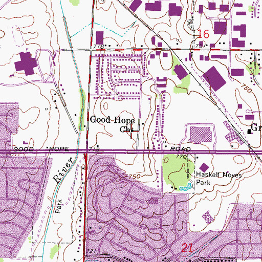Topographic Map of Paige Universal School, WI