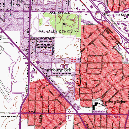 Topographic Map of Blessed Savior School West Campus, WI