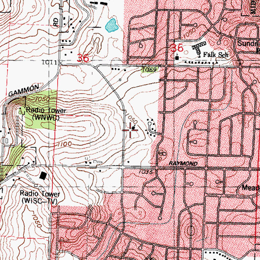 Topographic Map of Our Redeemer Lutheran School, WI