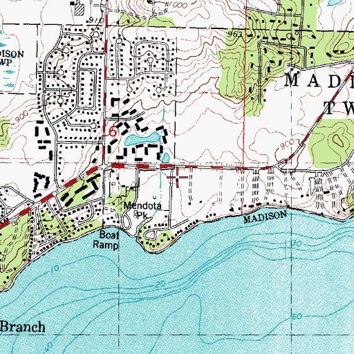 Topographic Map of Peace thru Christ Lutheran School, WI