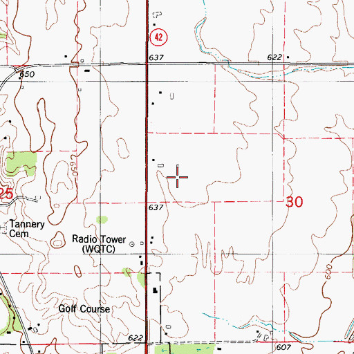 Topographic Map of Two Rivers High School, WI