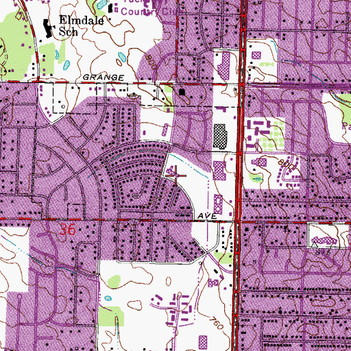Topographic Map of Garland Elementary School, WI