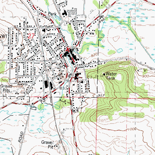 Topographic Map of Lodi Primary School, WI