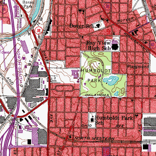 Topographic Map of Fritsche - Leap School, WI
