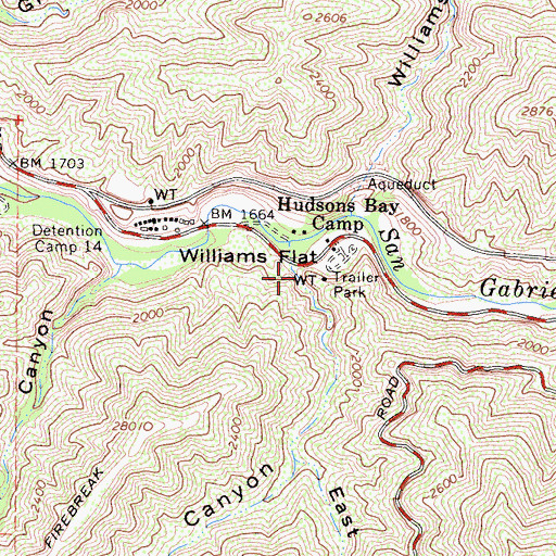 Topographic Map of Horse Canyon, CA