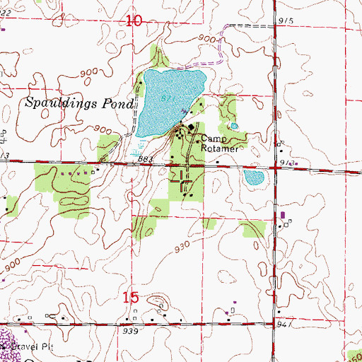 Topographic Map of Rock Prairie Montessori School, WI