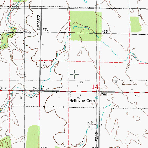 Topographic Map of Bellin College of Nursing, WI