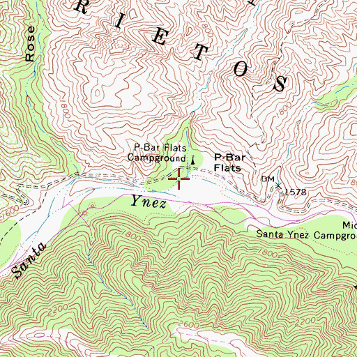 Topographic Map of Horse Canyon, CA