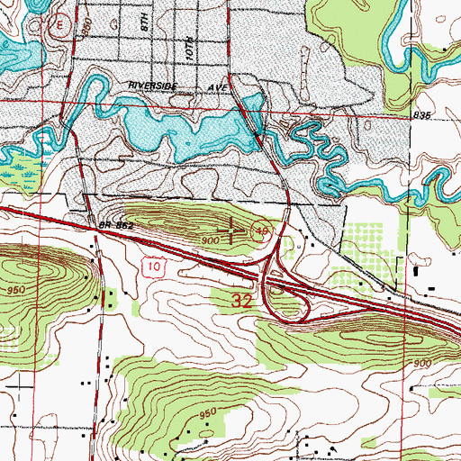 Topographic Map of Immanuel Lutheran School, WI