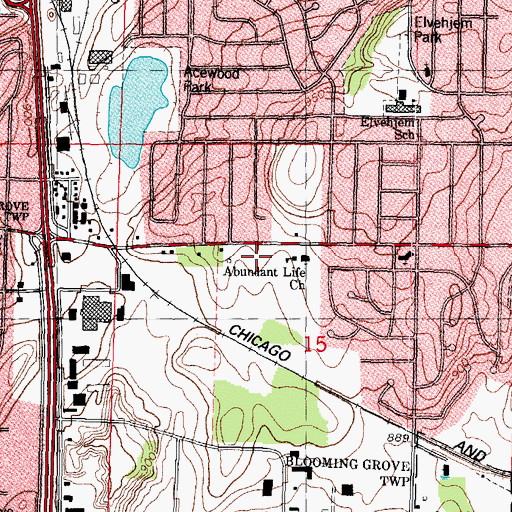 Topographic Map of Abundant Life Christian School, WI