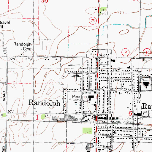 Topographic Map of Randolph Christian School, WI