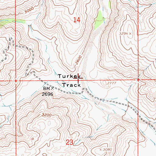 Topographic Map of Horse Canyon, CA