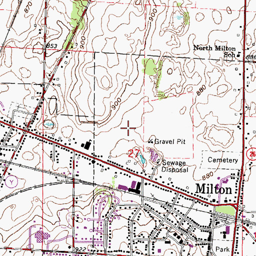Topographic Map of Northside Intermediate School, WI