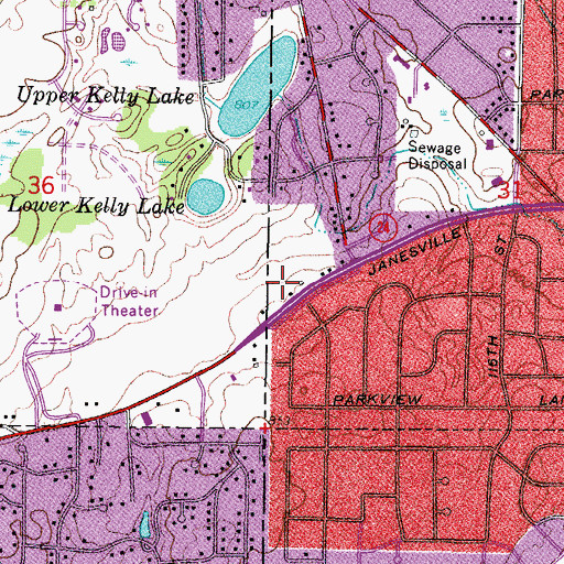 Topographic Map of Hales Corners Lutheran School, WI