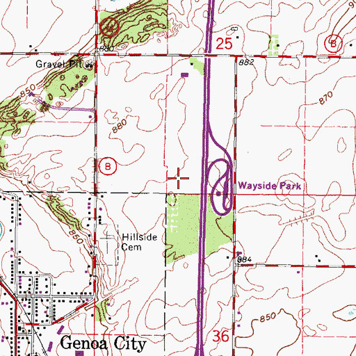 Topographic Map of Brookwood Middle School, WI