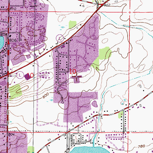 Topographic Map of Country Meadows Elementary School, WI