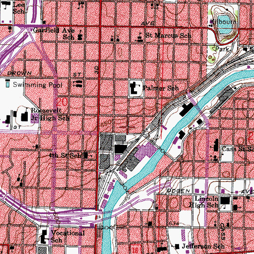 Topographic Map of Lakeside School of Massage Therapy, WI
