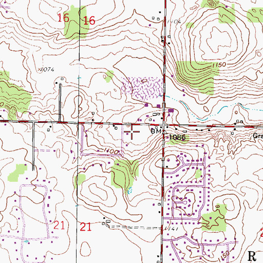 Topographic Map of Crown of Life School, WI