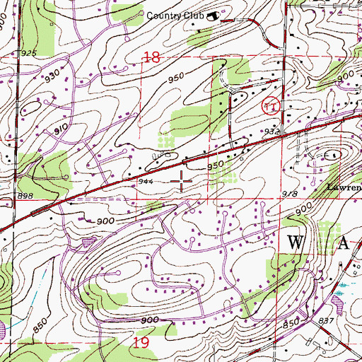 Topographic Map of Rose Glen Elementary School, WI