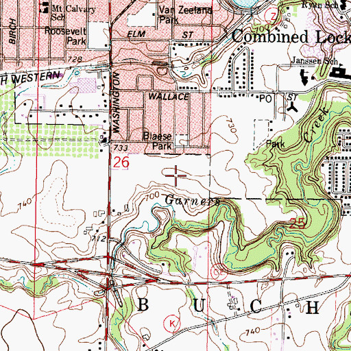 Topographic Map of Caring Opportunities for Recovery Education School, WI